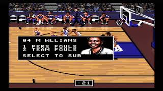 Bulls vs. Blazers and the NBA Playoffs [SNES, Simulation, Showtime] (Knickerbockers vs. Pacers)