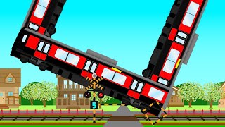 踏切の遮断機と電車が変な形に thumbnail