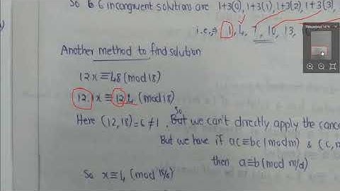 Calicut University - Sem 1 - Core Mathematics - Congruence - Part 10.