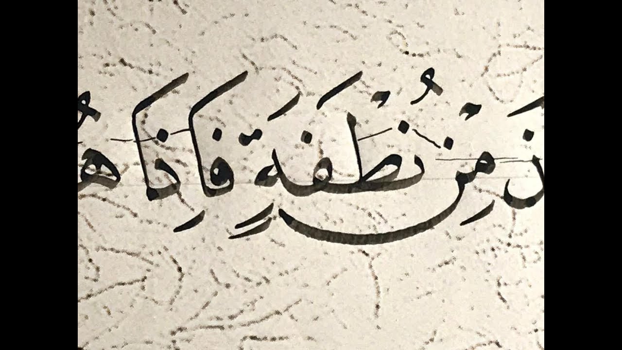 مشق من القرآن الكريم .. خط النسخ .. الأستاذ زكي الهاشمي