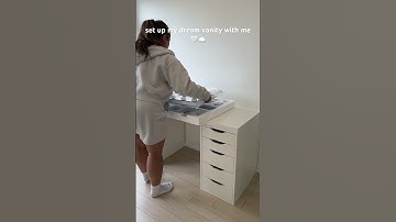 Makeup vanity 🤍☁️ #home #makeupvanity #beautyroom #contentcreator