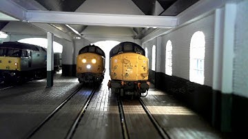 Testing of Awreville Engine Shed OO Gauge