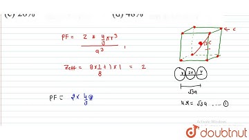 The vacant space in bcc lattice unit cell is  | 12 | SOLID STATE | CHEMISTRY | A2Z | Doubtnut