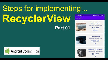 RecyclerView Android studio tutorial | part-1