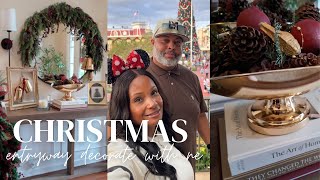 DECORATE MY ENTRYWAY FOR CHRISTMAS 2025 | ENTRYWAY MAKEOVER, HOME OFFICE CHRISTMAS DECOR