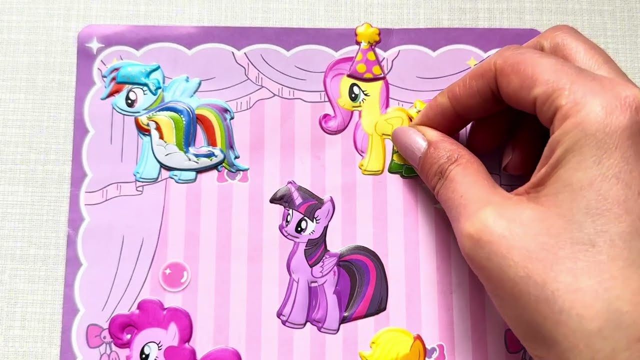 [paper diy] ASMR My Little Pony Dress Up Stickers 
