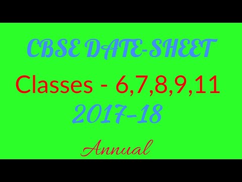 Date Sheet Cbse 2017 18 Classes 6 7 8 9 11 Youtube