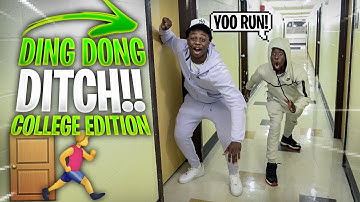 EXTREME DING DONG DITCH!! | COLLEGE EDITION *GONE WRONG*