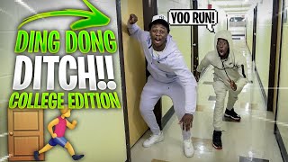 EXTREME DING DONG DITCH!! | COLLEGE EDITION *GONE WRONG*