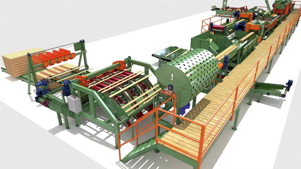Linia do przecierania drewna   Stravis   Maszyny Tartaczne