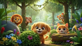 Animal Peekaboo Song | Fun Hide and Seek Song for Toddlers to Learn Animals