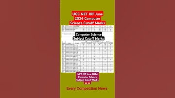 UGC NET JRF June 2024 Computer Science Cutoff Marks🔥#ugcnet2024 #ugcnetcutoff #ugcnetcomputerscience
