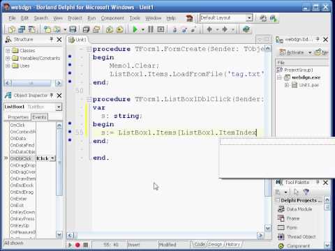 Программирование в Delphi lesson3.2 (Списки выбора) - YouTube