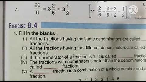 Class-4, Maths, Ch-8, Fraction Numbers, Ex-8.4