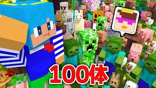 100体のモブから本物おかんを見つけるまで終われません！【まいくら / マインクラフト】