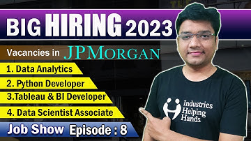 JP Morgan Hiring | Data Analyst, Python, Tableau, BI Developer, DSA | Latest Jobs | Nishant Bhaiya
