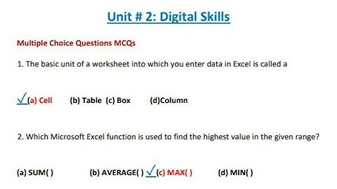 compute science  class 8/unit 2  digital skills/mcqs/nbf