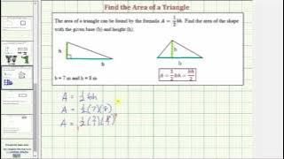 Ex: Find the Area of a Triangle (Whole Number)