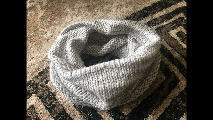 Snood , tour de cou, rectangle , 50/24 cm, tricot - Un grand marché