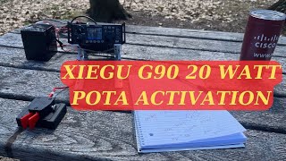 XIEGU G90 test with 20 WATTS | POTA Activation