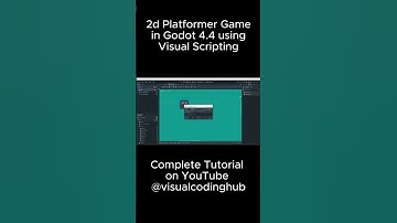 How to make a 2d platformer game in Godot 4.4 Visual Scripting #godotengine #shorts