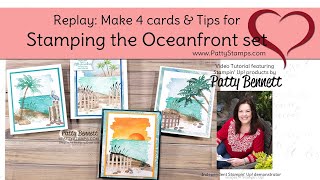 How to stamp the Oceanfront set and make 4 cards