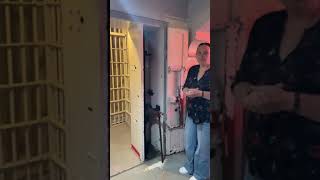 Crawfordsville Rotary Jail Investigation: viewing the hand crank rotary/jail cells turning around