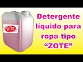 Fabricación de detergente líquido para ropa tipo "ZOTE", de muy buena calidad