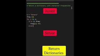 Junior Vs. Senior Developer #coding #programming #python #shorts