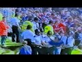 Stockport county vs cardiff city 9495  crowd trouble police dogs and 3 red cards