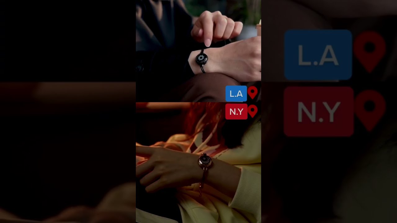 TOTWOO Long Distance Touch Bracelets For Couples Vibration Light Up Lovers Bond