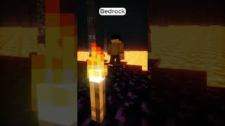 Minecraft JAVA VS BedRock : Les ponts  #minecraft #shorts #jjk
