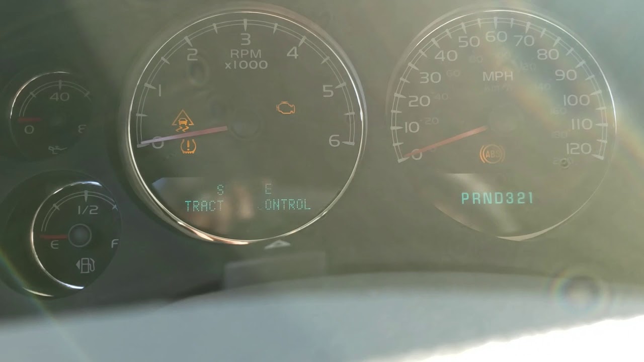 07 Tahoe stabilitrak traction and abs light. What's the problem? - YouTube