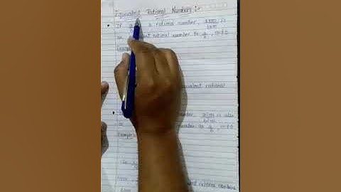 Equivalent rational numbers