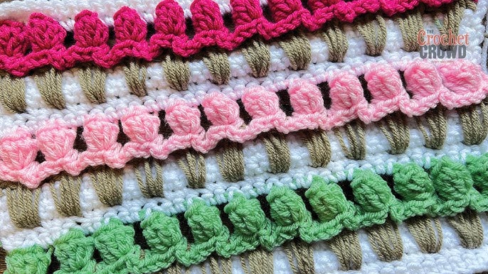 Crochet Tulip Stitch Striped Blanket - Affinity For Yarn