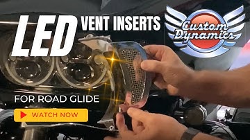 Fairing Vent LED Inserts for Road Glide Motorcycles with Stainless Mesh