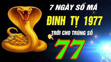 Duy nhất 7 ngày cuối cùng Tháng 10 âm- Tuổi ĐINH TỴ 1977 HỐT VÀNG HỐT BẠC GIÀU HƠN TRÚNG SỐ