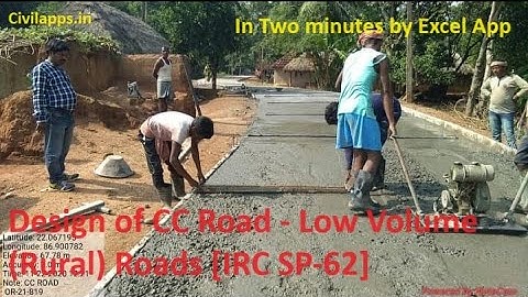 Design of CC Pavement as per IRC SP-62 2014 - in Two minutes by Excel App