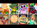 All BOSSES in BRIGHT Mode - FNAF Secret of The Mimic &amp; Security Breach