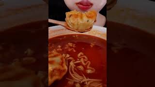 Noodles 🍜 &amp; dumplings 🥟 bites #mukbang #asmr #food