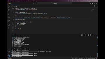 Create a simple cli progress bar in nodeJS