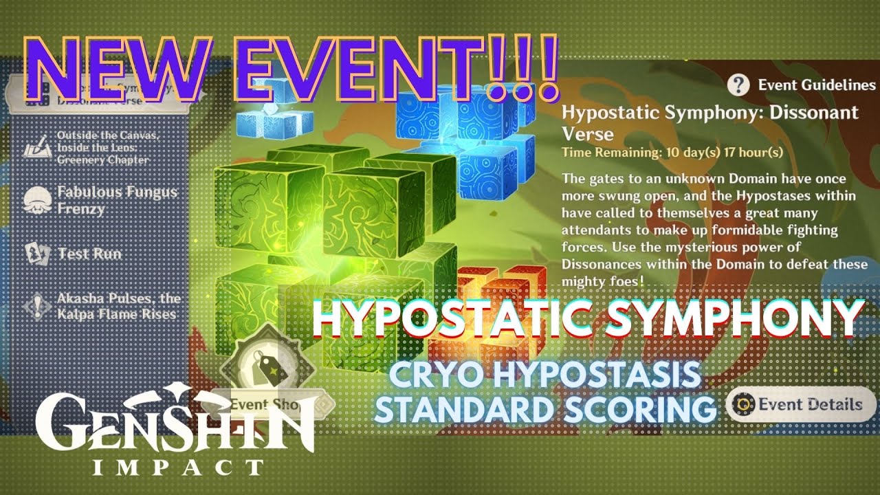 Genshin Impact 3.2 : Hypostatic Symphony Event - Cryo Hypostasis ...