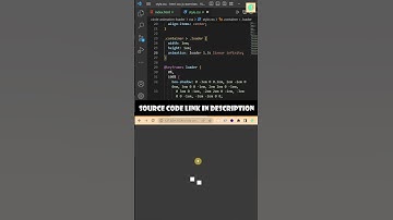 Sample animation loader with CSS |  HTML CSS Tutorial | CodeIsMine #shorts