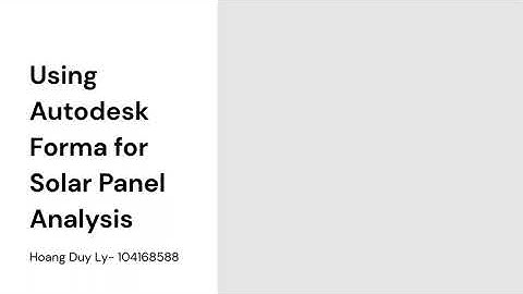 Using Autodesk Forma for Solar Panel Analysis