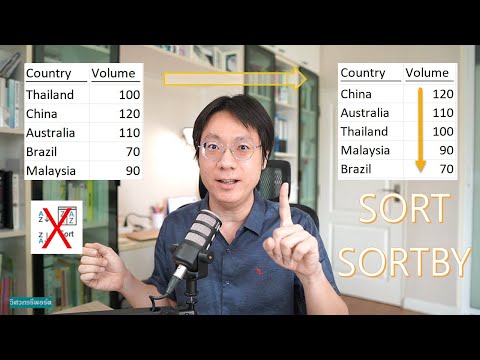 เรียงข้อมูลอัตโนมัติด้วย SORT และ SORTBY