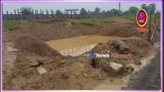 बरसात में ग्रामीणों के लिए मुसीबत बना पैरडीह रेलवे अंडरपास पुल।