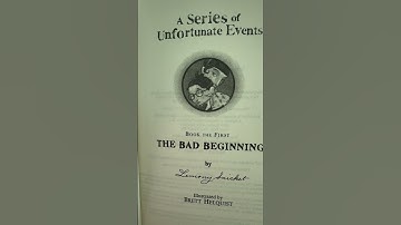 Reading one of my favorite . A series of unfortunate events by Lemony Snicket