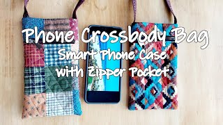 Smart Phone Crossbody Bag--don't throw away your fabric scraps!