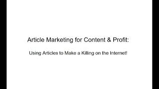 Details Article Marketing For Content Profit News