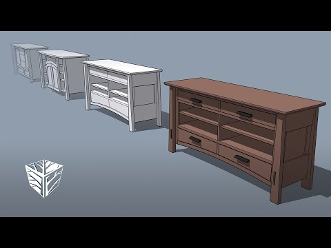 SketchUp Speed Modeling: Exploring designs for a media cabinet